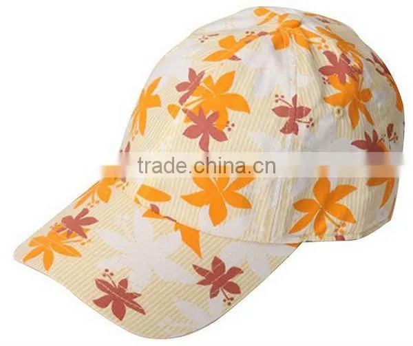Custom fashion flower wholesale baseball cap