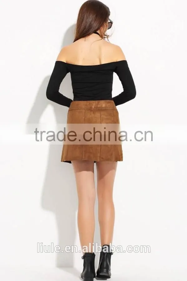 Hot Sale Young Girls Sexy blouse Black Off Shoulder Top Ladies Fashion shirt