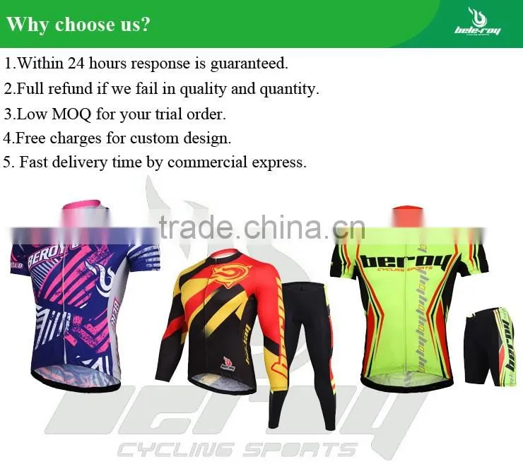 BEROY man's bulk wholesale cycling suits, fast drying set short sleeve cycling clothing suit