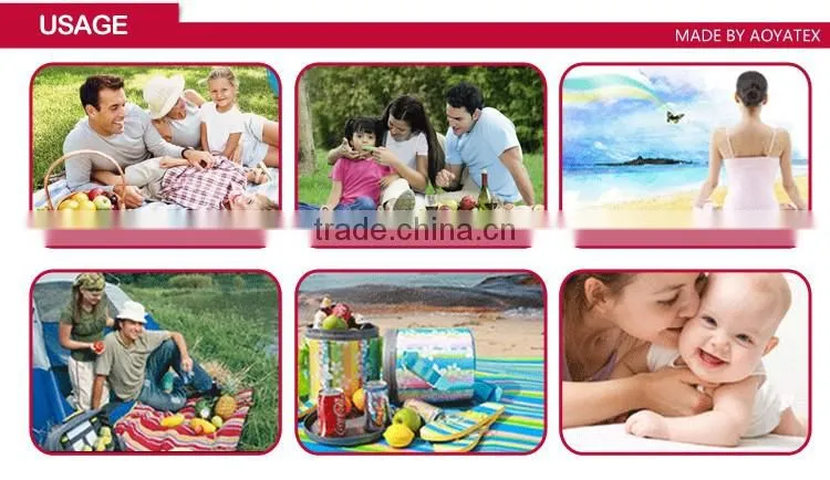 New design family use panel screen printed polar fleece picnic rug