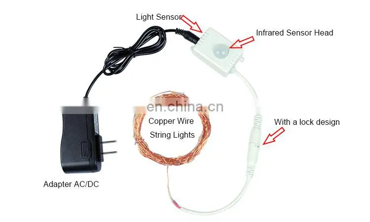 Chinese New Year Home Decoration PIR Sensor LED String Lights
