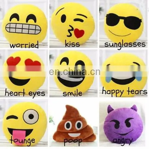 Emoji pillow Cartoon pillow super soft plush manufacture price