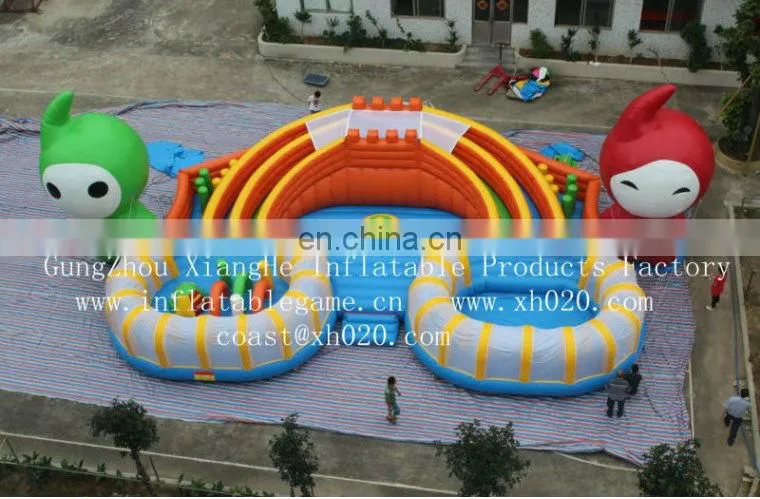 Endless fun and populare outdoor or indoor commercial grade vinyl tarpaulin FU048 inflatable playground