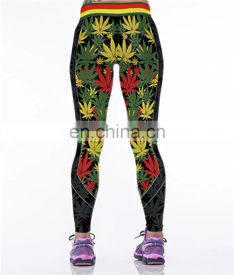 Wholesale Sexy Workout Sport Gym Fitness Printing Women Yoga Leggings