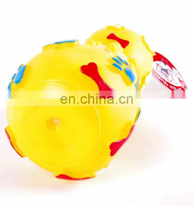 SM. Dumbbell w/paw bone print pet toy/dog toy