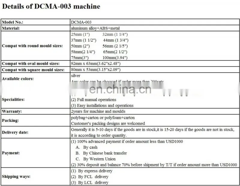 Easy DIY small pin badge making machinery DCMA-003