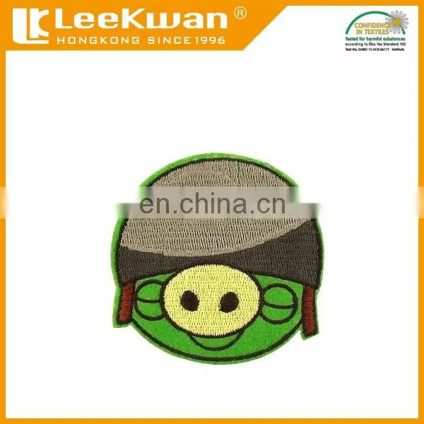 Lovely pig iron on applique for kids garments