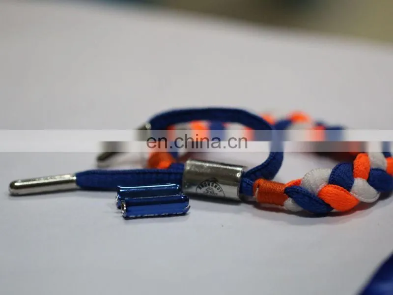 hot selling custom metal shoe lace bracelets with yeezy lace metal end