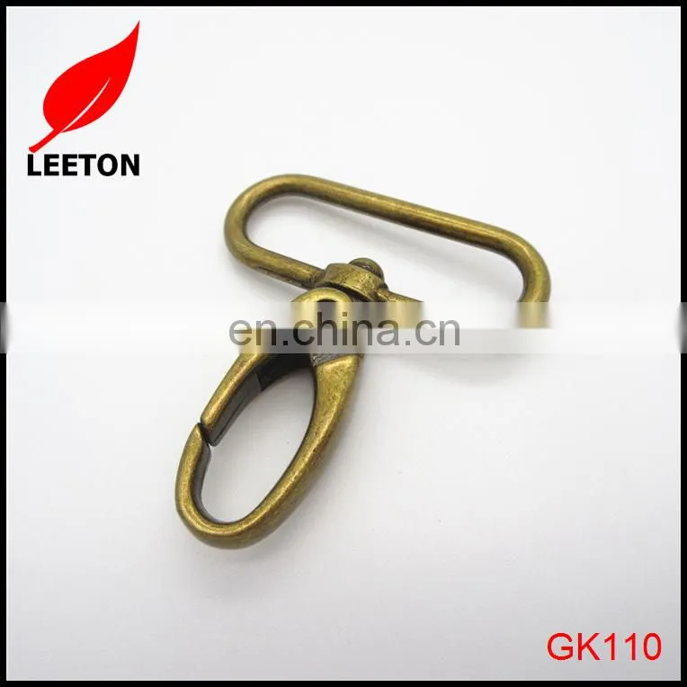 Zinc alloy 38mm anti-brass swivel snap hook for bag