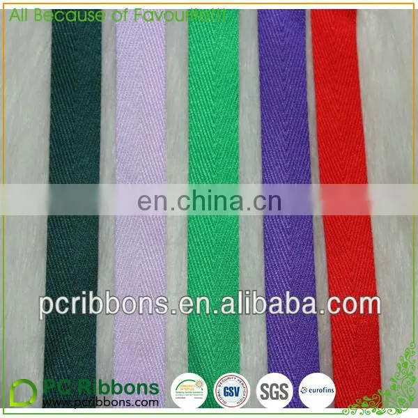 Solid color cotton ribbons in cheap price