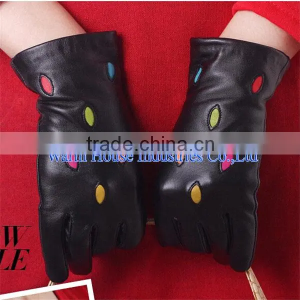 2016 Classic and Fashion Sheepskin Leather Touch Screen Leather Gloves with Cheap Price