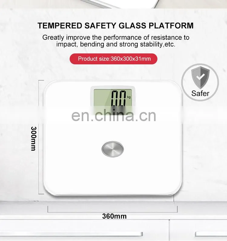 Digital Body Weight Bathroom Scale Hotel LCD Scales Battery Free