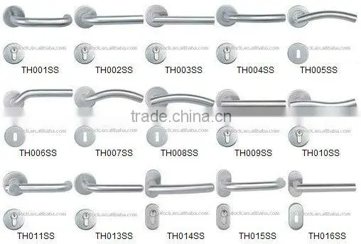 TH003:Stainless Steel Lever Handle with Escutcheon