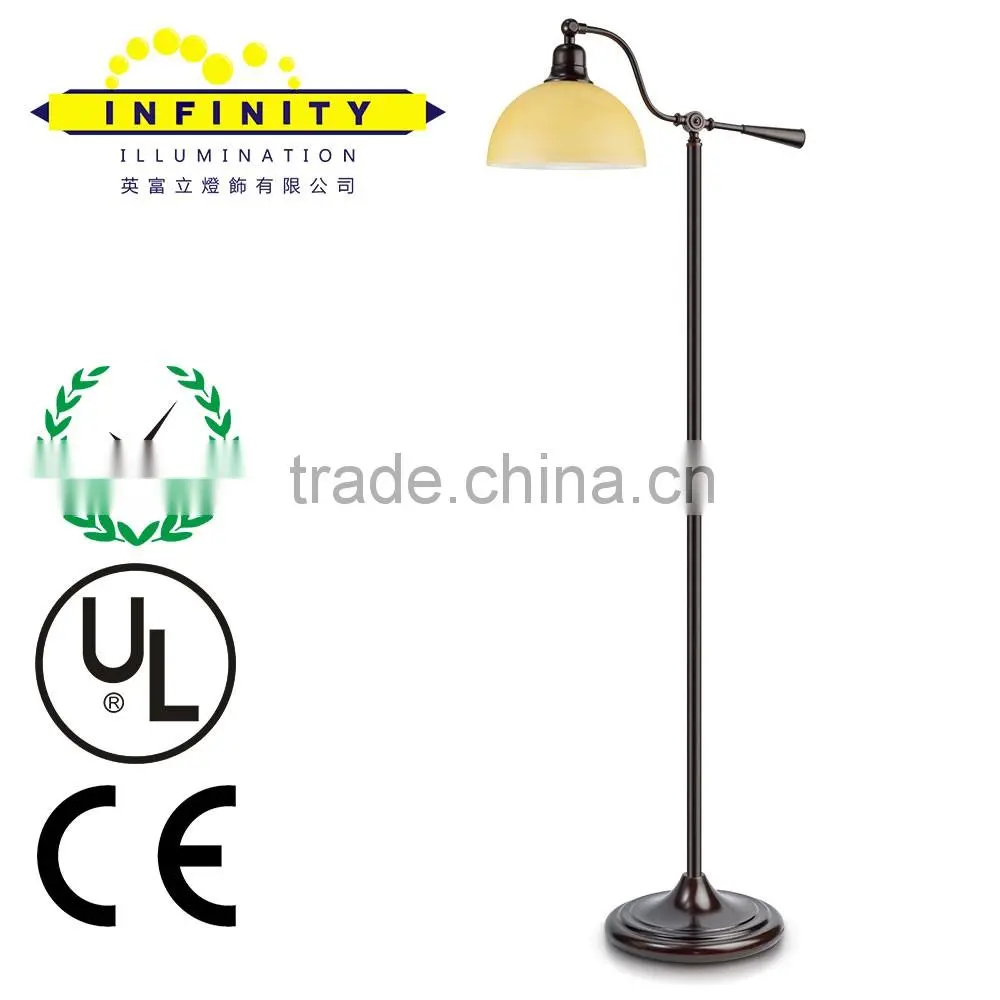 Popular Modern British Energy Saving Glass Shade Bulb Included office hotel living room Floor Lamp Light