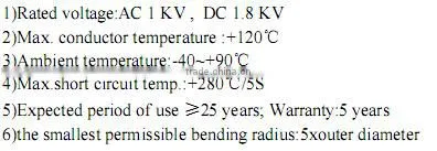 TUV Approved PV Solar Cable