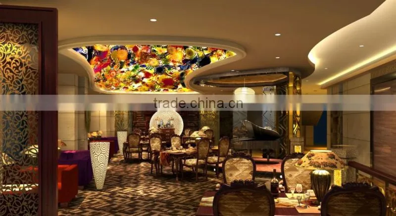 Murano Glass Plate Ceiling Lamp Chandelier