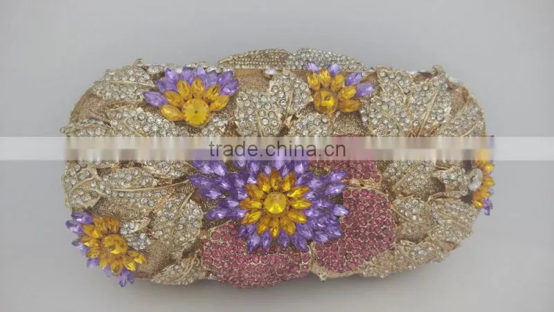 Diamond Metal Frame Luxury Evening Party Clutch Bag For Women