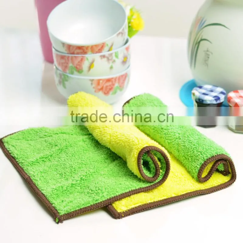 Anti-bacterial decontaminated harmless polishing microfiber german kitchen towel