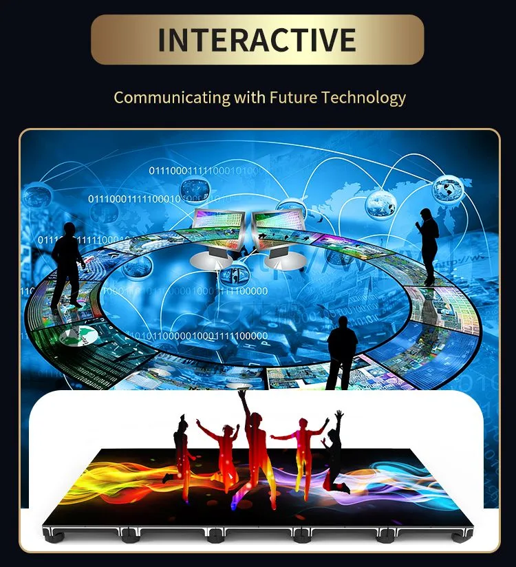 Full-color SMD Indoor Animation Led Display for Concert Stage Banquet LED Rolling Flexible Floor Led Tiles