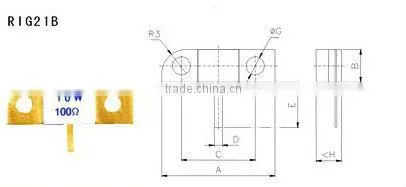 RIG21B Ceramic Resistor 100ohm 10W