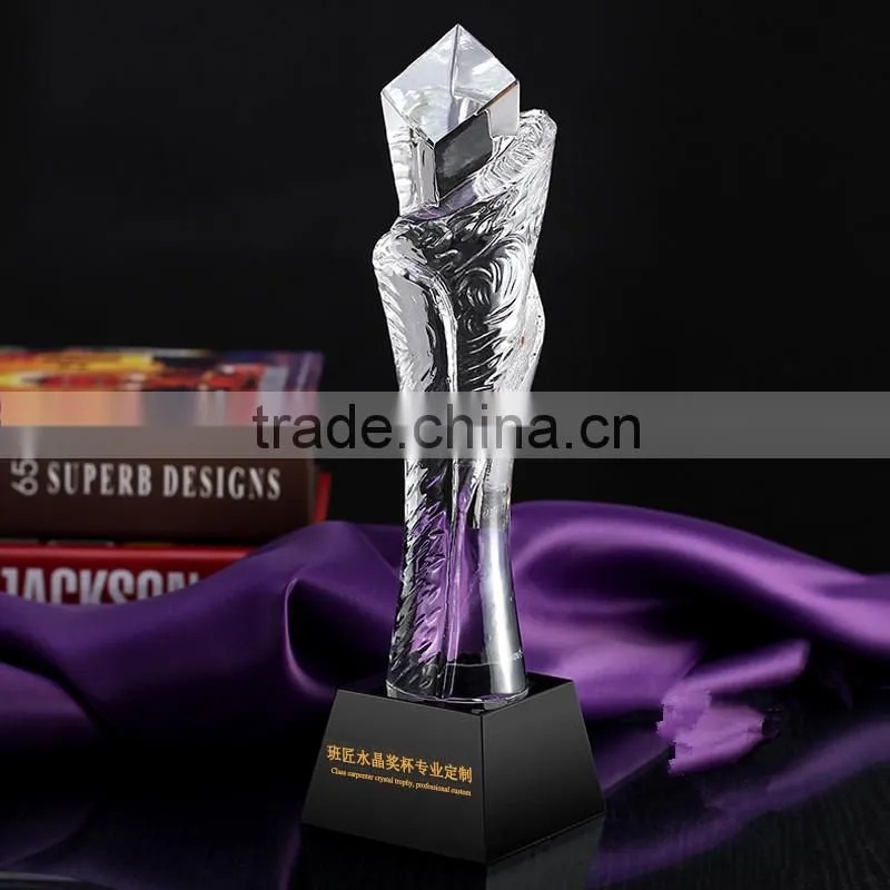 glass trophy crystal award for Souvenir Gifts star model