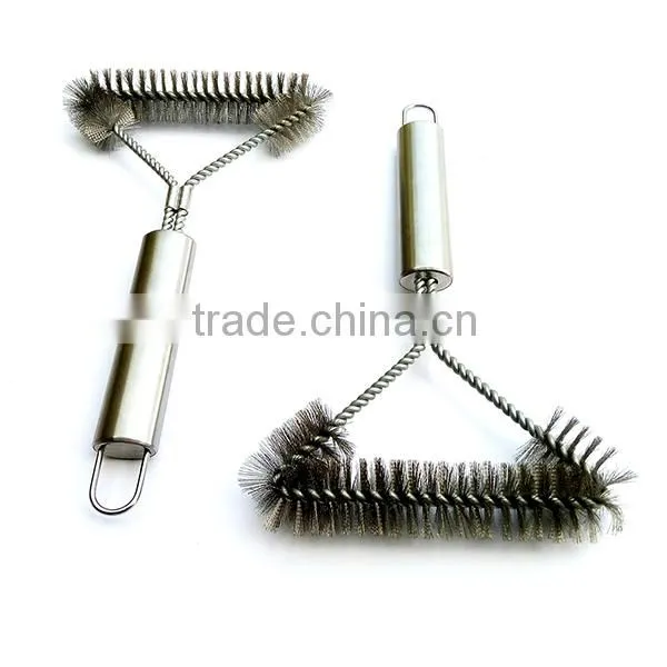 2016 New good quality BBQ grill brush stainless steel wire cleaning Barbecue grill brush 175g