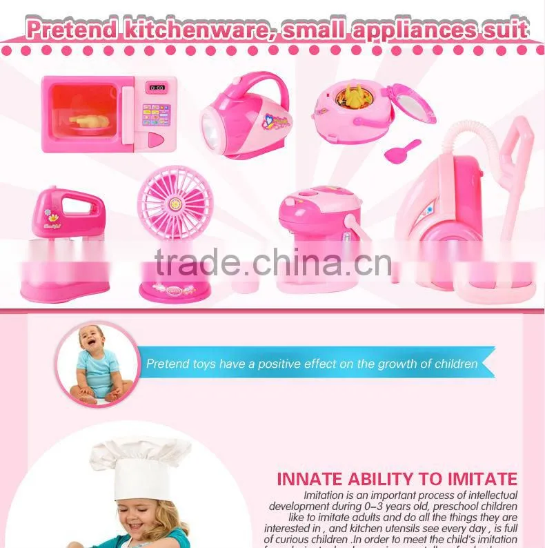 China Manufacturer kids play house Furniture toys mini appliances toys Meat grinder with light