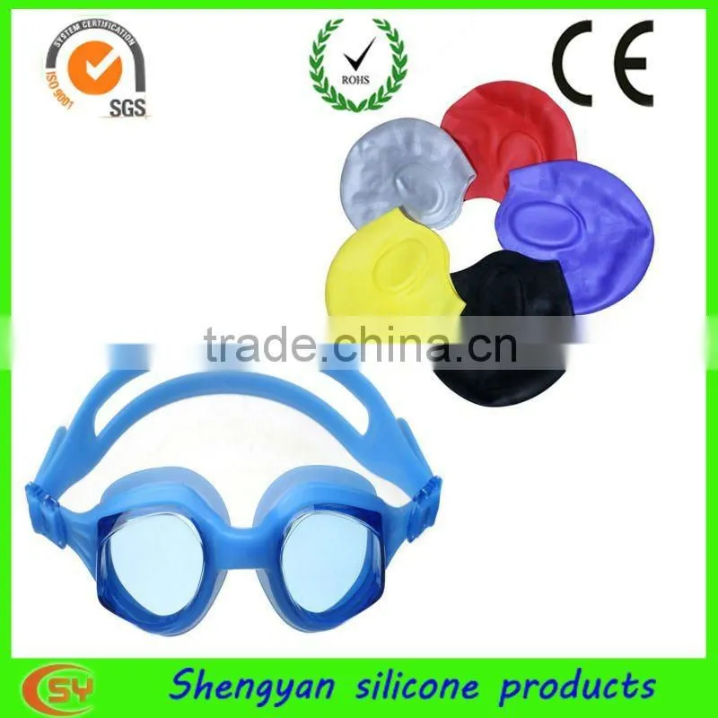 Colorful new shark swimming caps