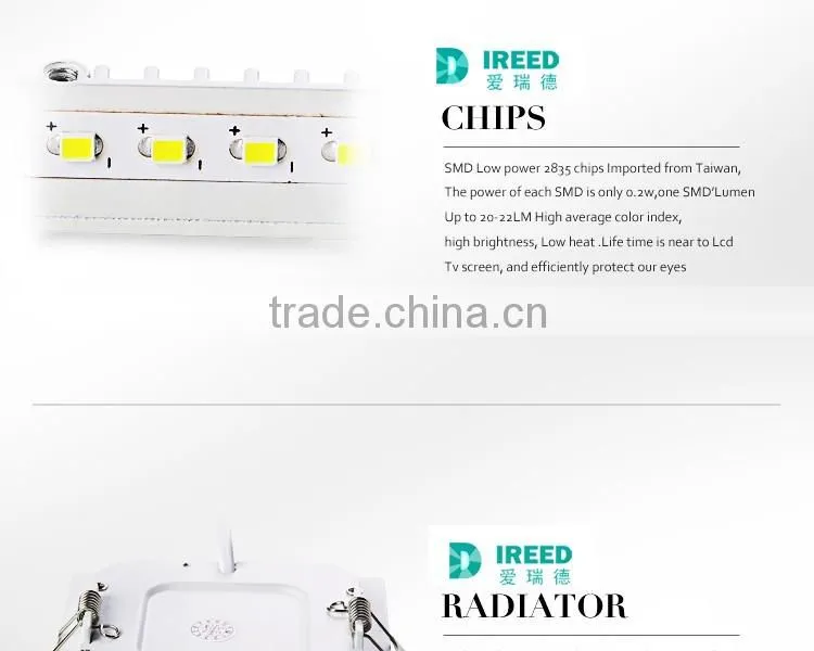 18 Watt LED Panel Light, Square Recessed Lighting Fixture Kit, Warm White panel light