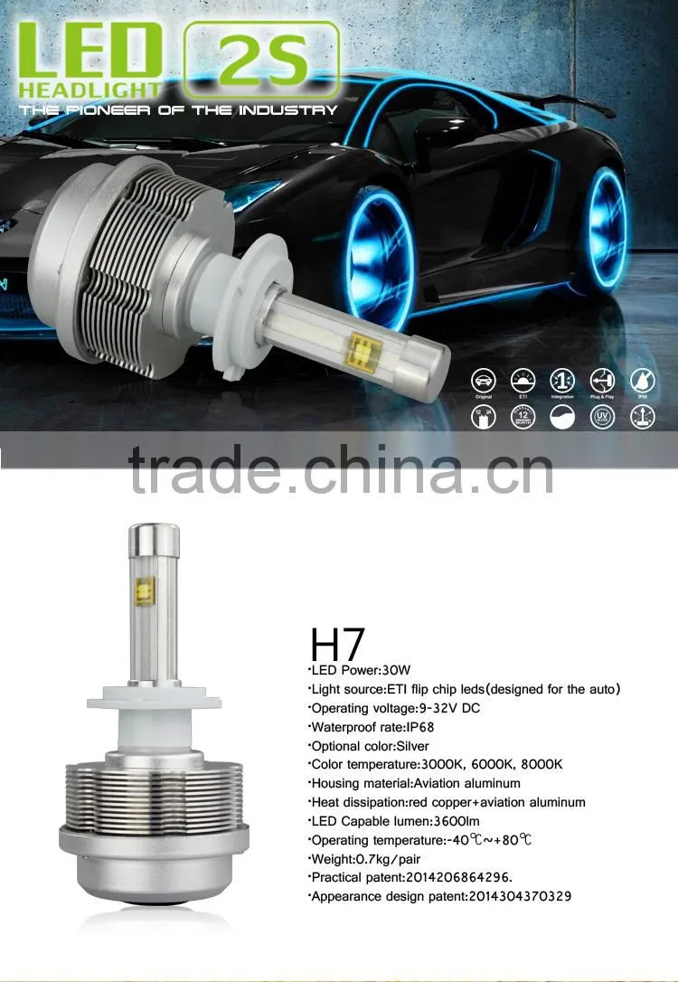 2015 new car high brightness H7 LED headlight