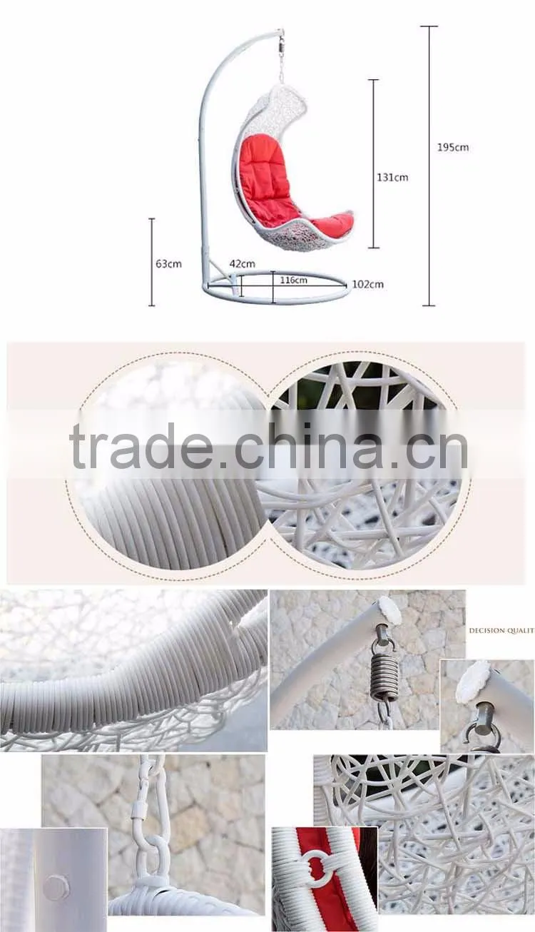 Patio Rattan Sofa Wicker Hanging Chair Stand Outdoor Hanging Lounge Chair