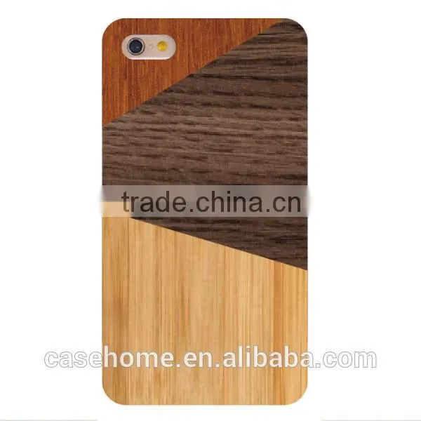 2 in 1 Wooden PC Back Case for iphone , Mix Wood Case for iphone 6 Plus