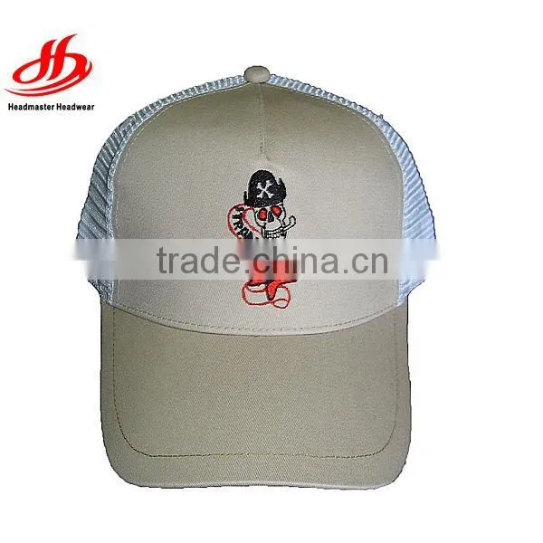 Custom 100%cotton embroidery Adults Age Group trucker mesh caps baseball caps