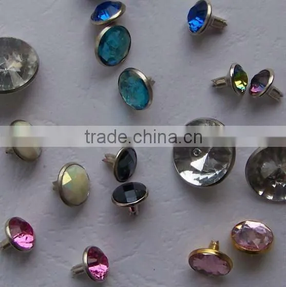 Preset crystal rhinestone rivet for leather and shoes