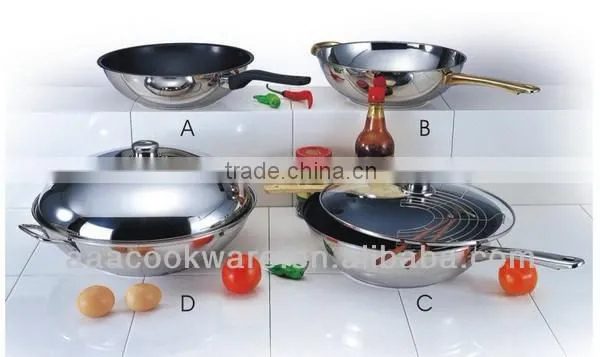 304 stainless steel wok