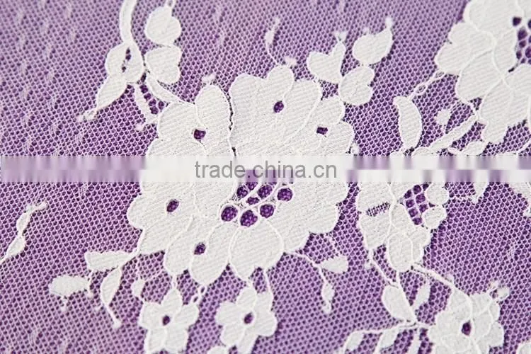 2016 new design Eyelash white Lace french fabric