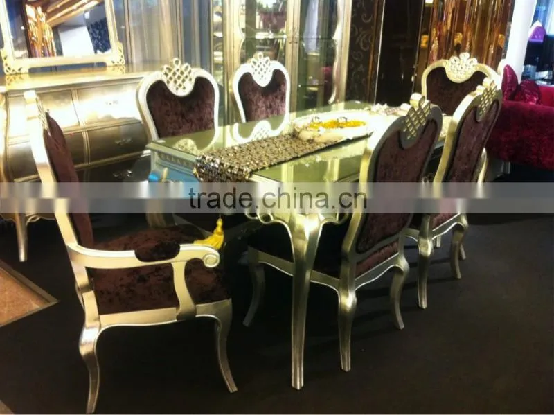 French style velvet dining room sets D1062