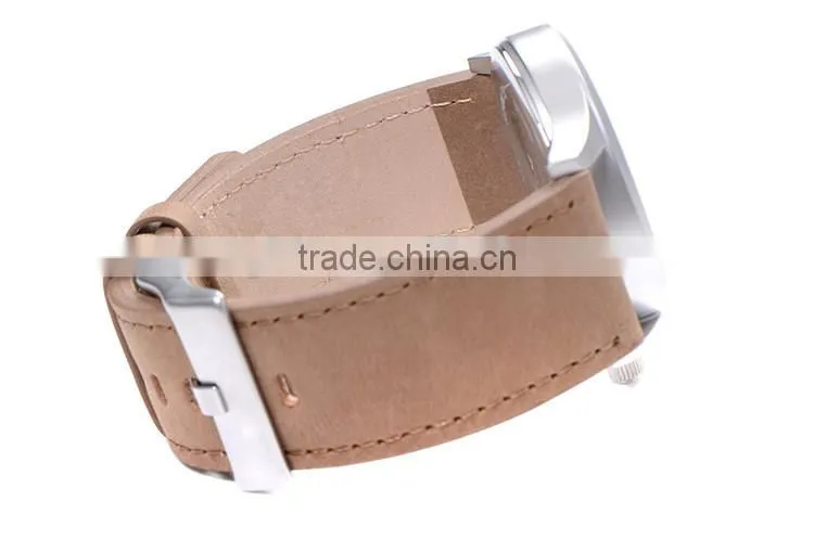 Genuine leather blank style cheap custom logo watches