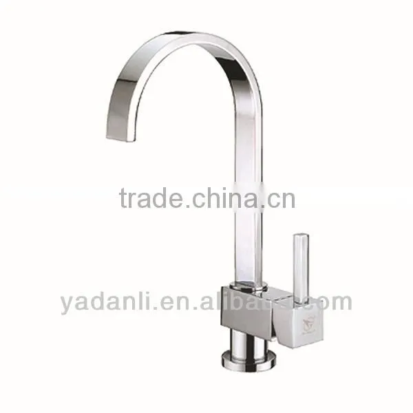 chrome finish gooseneck kitchen faucet 6202