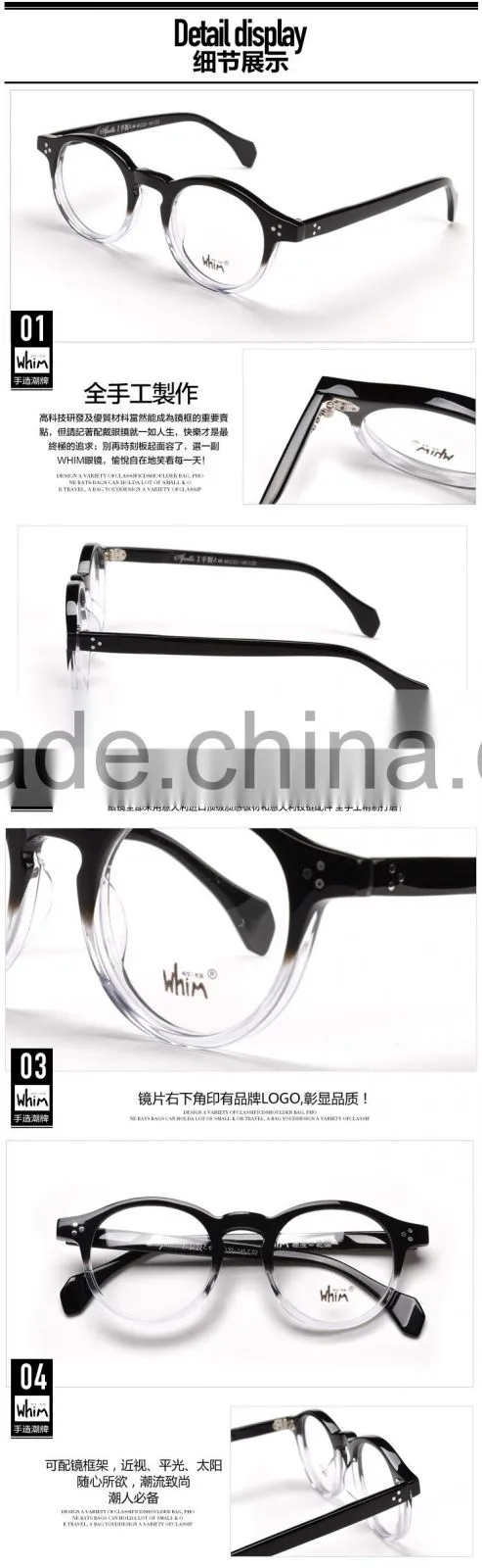 WHIM Handmade Italy Acetate Glasses With Optical Frame