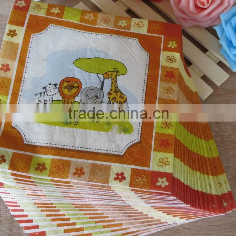 Economic folded Hot Selling 100% Virgin Wood Pulp paper napkin