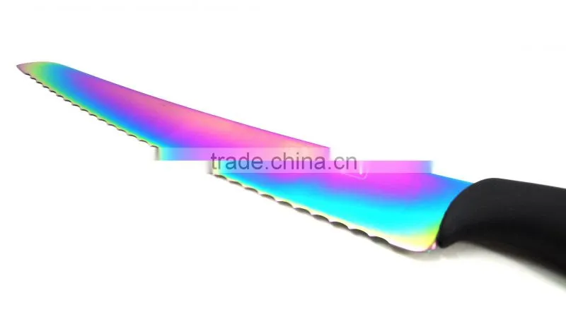 6pcs stainless steel knife set stock with rotatable stand