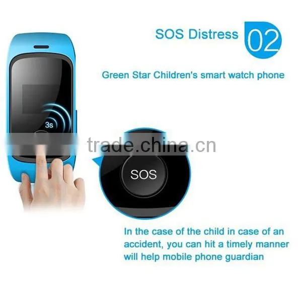 Factory wholesale gsm GPS watch phone tracker for kids