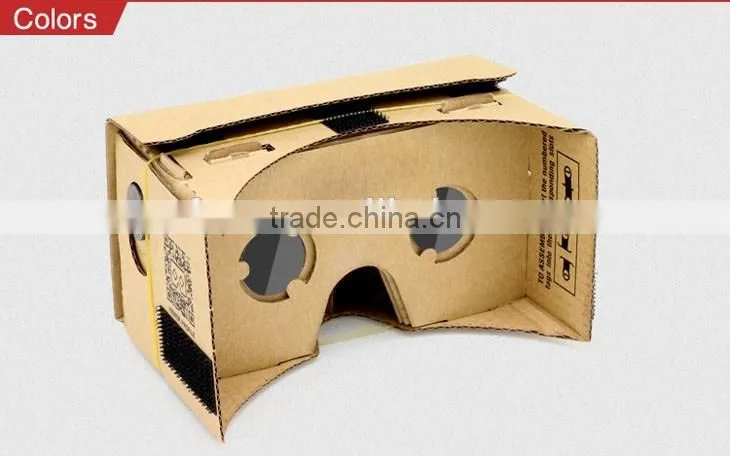 2016 hot new products cardboard diy cheap virtual augmented reality glasses