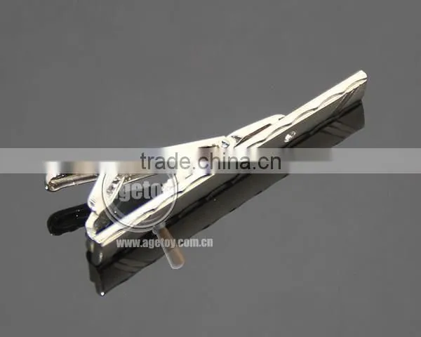High Quality Alloy Party Simple Necktie Tie Clip Bar Pin Practical Blank Silver Metal Clip Bow Tie