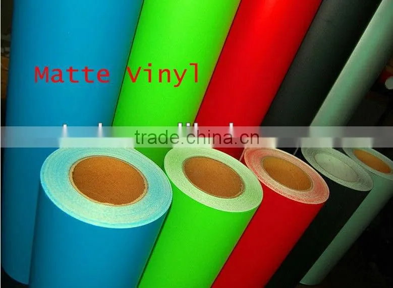 Matt vinyl sticker with air free bubbles 1.52*30m, matt purple wrap film