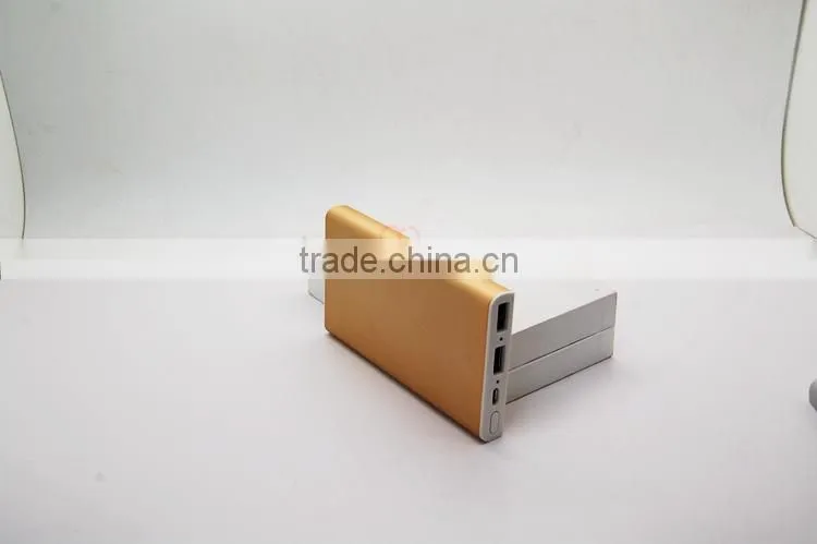 Manufactory power bank W008 aluminium alloy High quality polymer 5000mah power bank portable external battery charger for samsu
