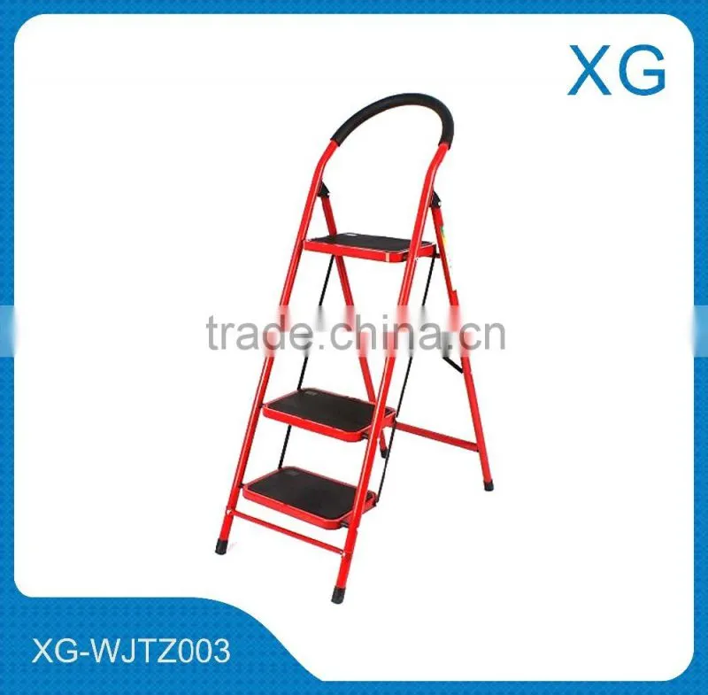 Household red ladders,Iron folding steps ladders,Home working ladders,Insulation ladders