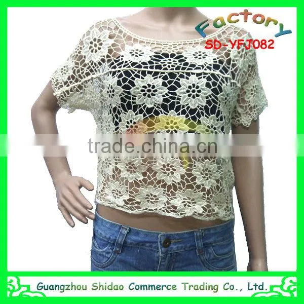 High quality fashion designer embroidery clothing lace woman cotton embroidery blouse