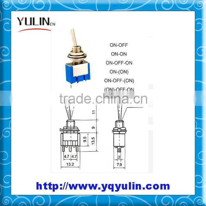 Power khan 3Pins ON-OFF-ON Mini Toggle Switch Safety Cover